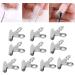 Nail Fiberglass Clip Ergonomic 10pcs Portable Wear Resistant Nail Pinching Extension Clip Firm Metal for Home for Women for Nail Salon - Buy Online on GoSupps.com
