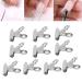 Nail Clamp Clip Set - 10pcs Portable Ergonomic Metal Clips for Home & Salon | Wear-Resistant Fiberglass Nail Tools - Buy Online on GoSupps.com