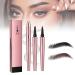 2024 New Magic Eyebrow Pencil 3D Waterproof Microblading Eyebrow Pen 4 Tip Microblade Eyebrow Pen Long-Lasting Natural Fine Stroke Eyebrow Pen (2pc-6)