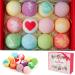 12 Large Bath Bomb Set for Women - Natural Handmade Spa Gifts with Essential Oils - Romantic Gift for Her - Pack of 12 - Buy Online on GoSupps.com