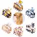 Kavya 6 pieces of hair clips women hair clip small angular for thin hair non-slip hair clip tortoise-acetate leopards hair clips for women and girls-a set-1