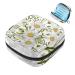 MUOOUM Menstrual Pad Bag Zipper Sanitary Napkin Bag Tampons Collect Bags for Women Girls (White Daisy) Multi-colored 3