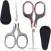 KISTARCH 2pcs 5-Inch Vintage Precision Scissors Set - Multi-Purpose Beauty Grooming Kit for Hair, Beard, and Crafts - Silver & Copper Red - Buy Online on GoSupps.com