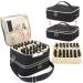 Nail Polish Organizer  Detachable 2 Layers Nail Polish Storage  Holds 42 Bottles Gel Nail Polish Nail Lamp Drill Manicure Tools  Large Makeup Bag Cosmetic Bag with Dividers Shoulder Strap Trolley Belt Black