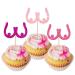 30 Pack Breast Cancer Awareness Cupcake Toppers Glitter Breast Cupcake Picks Breast Cancer Decorations for Believe Hope Pink Ribbon Party Cake Decorations Supplies 1
