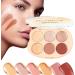  G n rique Blush and Highlighter Palette - 6-Color Multi-Function Palette | Melting Cream Cosmetics Water Resistant for a Natural Healthy Glow and Mature Complexion Lightweight Texture - Buy Online on GoSupps.com