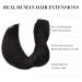DOORES 18 Dark Brown Wire Hair Extensions - 95g Remy Human Hair, Natural Straight Invisible Hairpiece - Buy Online on GoSupps.com