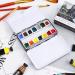 MYARTOOL Empty Watercolor Palette Tin with 12 Half Pans - DIY Travel Palette for Watercolor, Acrylic, and Oil Painting - Buy Online on GoSupps.com