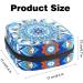 Mandala Blue Flower Storage Bag - Large Menstrual Cup Cylinder with Zipper | Multi-Colored Bags for Period Inserts Tampons & Panty Liners - Ideal for Girls & Women - Buy Online on GoSupps.com