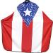 King Midas Empire Puerto Rico Flag Barber Cape - Waterproof Boricua Hair Cutting Cape with Snap Button Neck Band - Buy Online on GoSupps.com