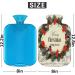Merry Christmas Hot Water Bottle with Fluffy Cover - 2L Cozy Pain Relief for Back Neck & Shoulders - Buy Online on GoSupps.com