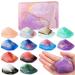 Loopeer 12 Pieces Gemstone Soap with Fragrance Organic Oil Rocks Decorative Hand Soap Bars Bathroom Soap for Bath Face Body Women Men Birthday Christmas Gift Moisturizes 12 Scent(Trendy)