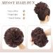 FESHFEN Messy Bun Hair Piece Synthetic Wavy Curly Chignon Ponytail Extension in Dark Auburn - 1PCS 38g - Buy Online on GoSupps.com