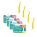 Kingubznis 80 Count Interdental Brush Cleaner Dental Brushes Toothpick Tooth Flossing Head Oral Dental Hygiene Brush Interdental Angle Brushes with Portable (Yellow Micro Tight Teeth) Micro Tight Teeth Yellow