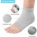 ZAKASA Moisturizing Gel Heel Socks - 2 Pairs for Dry Cracked Heels Repair | Toeless Spa Socks for Foot Care Treatment - Grey - Buy Online on GoSupps.com