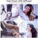 Pretfy 2000W Travel Hair Dryer with Diffuser - Lightweight Professional Ionic Blow Dryer - Buy Online on GoSupps.com