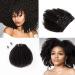 Saga Queen Brazilian Afro Kinky Curly Clip In Hair Extensions 9pcs 20clips 120g/pck Brazilian Virgin Human Hair Clip Ins (1 bundle 14inch  natural black) natural black 14 Inch (Pack of 1)