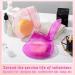 2 Pcs Rabbit Shaped Shampoo Conditioner Bar Pouch Set for Travel | Light Pink & Rose Pink | Exfoliating Loofah Bubble Foam Net - Buy Online on GoSupps.com