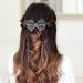 OIIKI 2PCS Rhinestone Hair Bow Clips - Women's Crystal Butterfly Hair Barrettes for Daily Use, Parties, Wedding - White, Black - Buy Online on GoSupps.com