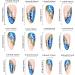 Nail art pieces wearable nail pieces blue marble pattern smudged nail pieces ins wearable false nails nail art patches 1 count (Pack of 1) - Buy Online on GoSupps.com