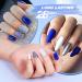 Dip Powder Nail Kit Starter - 4 Colors Stay Navy Blue Dipping Powder Set | DIY Nail Dip Art Kit with Base Activator Top Coat & Brush Saver - Buy Online on GoSupps.com