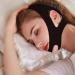 PPGE Home Anti-Mouth Snoring Adult Face Mask Bandage Headgear Stop Noise Anti Snoring Chin Strapfor Men and Women Reusable Chin Strap Snoring Solution Effectively Reduce Snoring(Color:Black)