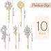 10-Piece Crystal Hair Pin Set - Vintage Rhinestone Bobby Pins in Gold Tone for Women and Girls Hair Decoration - Metal Hair Accessories - Buy Online on GoSupps.com
