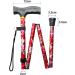 BeGrit Folding Walking Stick for Women | Adjustable & Lightweight Walking Aid with Comfortable Grip | Collapsible & Durable Mobility Aid in Red - Buy Online on GoSupps.com