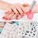VGOL 12 Sheets Self-Adhesive Nail Art Stickers Flower Butterfly Moon Star Pattens Nail Decals Hollow Manicure DIY Nail Decoration for Acrylic Nails Black White Rose Gold - Buy Online on GoSupps.com