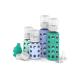 Lifefactory 4 Starter Baby Bottle Set - Mint/Blanket & Kale/Blueberry with Stage 2 Nipples - 10 Count (Pack of 1) - Buy Online on GoSupps.com