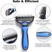 JJYPET 2 in 1 Pet Undercoat Rake for Deshedding & Dematting - Dog Cat Grooming Tool - Shedding Comb for Large Small Dogs Cats - Long/Short Hair Remover - Blue - Buy Online on GoSupps.com