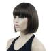 Shop Lydell Synthetic Short Bob Wig Cute Flat Bangs Heat Resistant Light Chestnut Brown & Light Brown - Buy Online on GoSupps.com