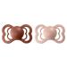 BIBS Supreme Collection Pacifiers - Woodchuck/Blush | BPA-Free | Set of 2 | Made in Denmark | Ages 6-18 Months - Buy Online on GoSupps.com