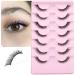 ALICROWN A- Angel Wing Half Lashes - Natural Look Wispy Fake Eyelashes - Cat Fox Eye Mink 3/4 Corner Lashes - 7 Pairs - Buy Online on GoSupps.com