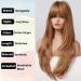 Honybia Copper Wig - Long Orange Synthetic Heat-Resistant Wig for Women | Realistic Golden Brown Ombre Hair for Carnival Costumes & Theme Parties - Buy Online on GoSupps.com