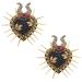 CHGCRAFT 2 Pcs Embroidery Beaded Rhinestone Heart Patches Gold Sequin Paillette Patches Punk Style Rivet Badges Cloth Sew on Patches for Clothing Dress Hat Jeans Repair  132.5x131x8mm