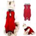 CLLRYBO Katzenbody after op castration pet-medical surgical shirt surgical recovery suits for cats (style: red s) style: red s