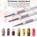 3 Pieces Kolinsky Acrylic Nail Brush Set - Size 2, 4, 5 - Silver Metal with Non-slip Handle - 3D Nail Art Brush Assortment - Buy Online on GoSupps.com