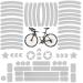 Tsathoggua bicycle reflectors sticker set 66 pieces bike rims sticker reflectors bike sticker with different shapes light sticker for bicycle motorcycles strollers and more