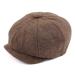 Pesaat Newsboy Caps for Toddler Boys Baby Kids Driver Cap Vintage Tweed Flat Pageboy Hats 2-5 Y 4-7 Years Coffee