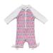 Bonverano Baby Girls UPF 50+ UV Protection One Pieces Sunsuit with Sun Cap(Watermelon 24-36Months) 2 Years Watermelon