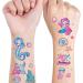 Whaline Mermaid Temporary Tattoos for Kids - Glitter Mermaid Waterproof Body Stickers - Ocean Theme Party Decoration - 8 Sheets - Buy Online on GoSupps.com
