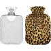 Buy 2L Brown Leopard Hot Water Bottle with Cover - Pain Relief & Sports Injury Heating Bag - International Shipping Available - Buy Online on GoSupps.com