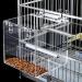 Acrylic Bird Feeder for Cage - Automatic Seed Container & Water/Food Holder - No Mess Solution for Parrot Parakeets - 6.4 x 6.4 - Buy Online on GoSupps.com