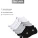 adidas Superlite No Show Womens Athletic Socks - 6 Pairs, Medium, Black/Heather Light Grey/White - Buy Online on GoSupps.com