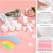 White Empty Round Plastic Cosmetic Tin 12 Pieces White Cosmetic Sample Pots Refillable Travel Container - Buy Online on GoSupps.com