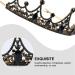 Lurrose Baroque Black Rhinestone Queen Crown - Wedding Bridal Tiara for Women - Buy Online on GoSupps.com