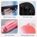 ManmiHealth Soft Silicone Shower Brush Set - Gentle Exfoliating Bath Glove for All Skin Types, Super-Lathering Body & Face Scrubber in Black & Pink with 2 Free Hooks - Buy Online on GoSupps.com