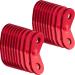 SATINIOR 20 Pieces Aluminum Alloy Guyline Cord Adjuster Tent Tensioners Rope Adjuster Tent Rope Adjusters for Outdoor Camping Hiking, Red Circle Style