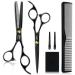 Hairdresser scissors set hair cutting scissors professional 6.7 inch hairdressing scissors high quality 440c delstahl hair cutting edge set with 2 sharp effilant scissors for women men family hairdressing salon